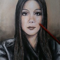 Portret ze zdjęcia ołówkiem lub kredkami elegancki i wzruszający prezent