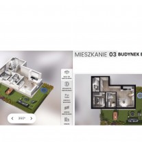 APARTAMENT 3 pok. 45,48m2  NA WZGÓRZACH - ZAWADA k. MYŚLENIC