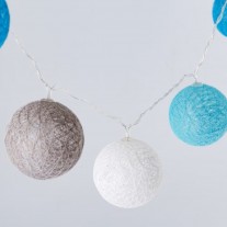 Łańcuch dekoracyjny święcący Kule świecące Cotton Ball Lights 6m