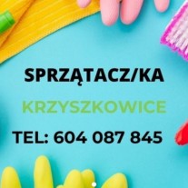 Sprzątaczka/Sprzątacz w Krzyszkowicach - 1/2 etatu