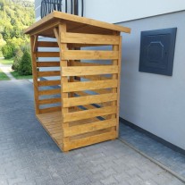 Drewutnia domek na drewno stojak