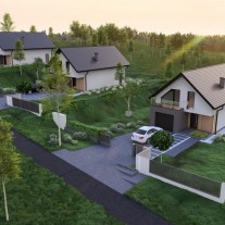 Widokowe osiedle 3 domów w Stojowicach. 9-12 ar
