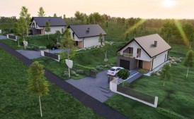 Widokowe osiedle 3 domów w Stojowicach. 9-12 ar