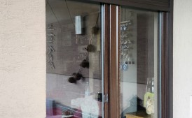 okno  tarasowe z roletą