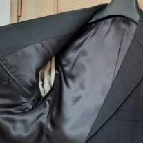 Marynarka wełniana na 182 cm, ciemnoszara - stan idealny, jak nowa