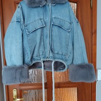 Kurtka zimowa jeansowa (oversize)