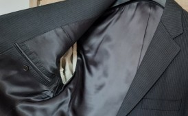 Marynarka wełniana na 182 cm, ciemnoszara - stan idealny, jak nowa