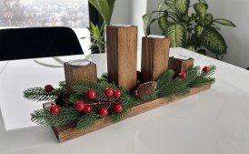 Stroik adwentowy drewniany