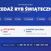 Świąteczna sprzedaż ryb (obok sklepu Rybka, ul. Ogrodowa) - Zapisy!