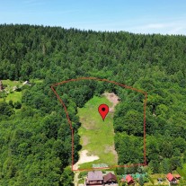 Widokowa działka budowlana 1,3 ha w Pcimiu