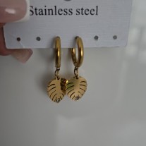 Kolczyki wiszące listki stal nierdzewna