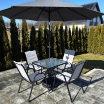 Meble metalowe komplet + parasol super cena