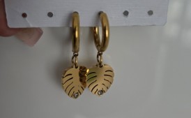 Kolczyki wiszące listki stal nierdzewna