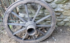Żeliwno-drewaniane koła do wozu!