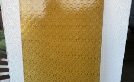 Szyba ornamentowa miodowa