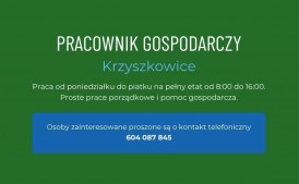 Pracownik gospodarczy - Krzyszkowice