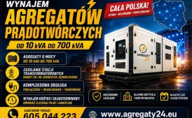 AGREGATY PRĄDOTWÓRCZE DO 700 kVA  - WYNAJEM - USŁUGI