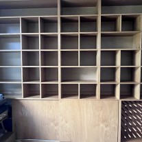 Biblioteczka 300+200 cm ~~ fornir dąb ~~ Regał książki sprzęt audio 2 części/moduły