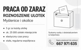 Roznoszenie ulotek | Myślenice