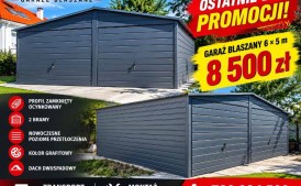 Garaż Blaszany 6x5 antracytowy 1szt W okazyjnej Cenie dostępna